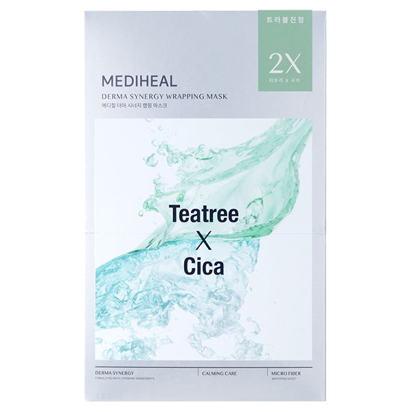 MEDIHEAL Derma Synergy Wrapping Mask Calming Set, 4 Sheets