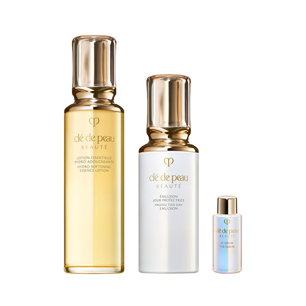 Clé de Peau Beauté Toner & Emulsion Kit (Lotion Essentielle A + Émulsion Protectrice Jour), 170ml + 125ml + 7ml