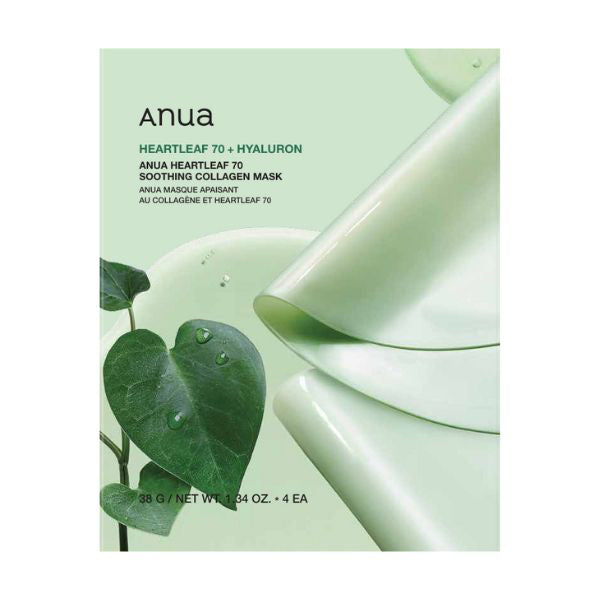Anua Heartleaf 70 Soothing Collagen Mask, 4 sheets