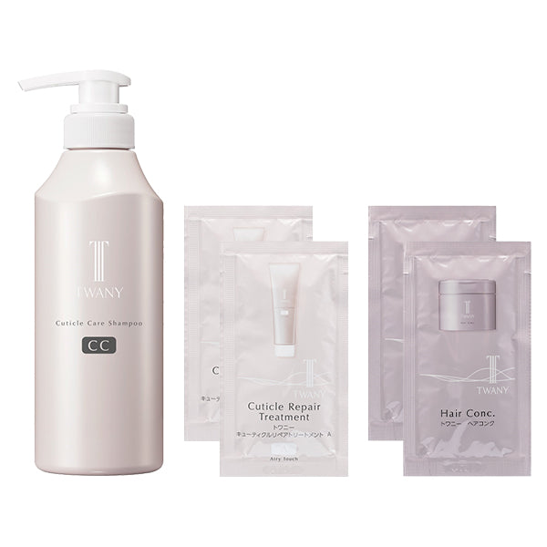 TWANY Cuticle Care Shampoo Set Limited Edition, 400ml, 6g×2, 6g×2