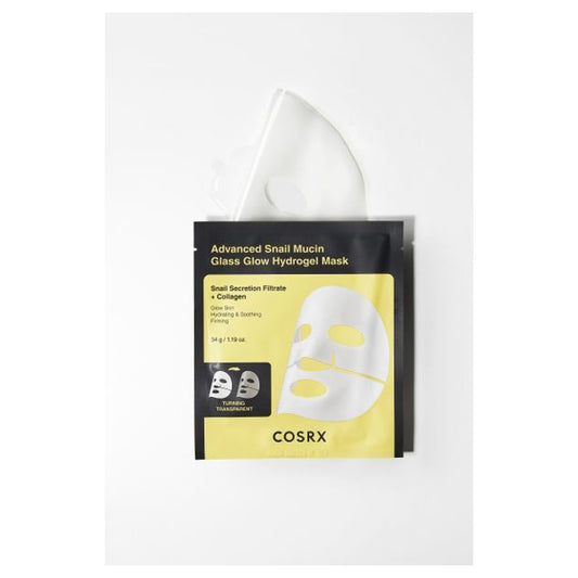COSRX Advanced Snail Mucin Glass Glow Hydrogel Mask, 34ml×3 sheets