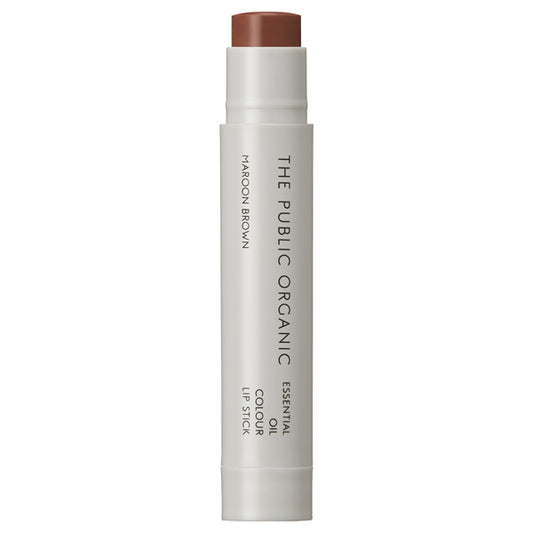 The Public Organic Essential Oil Color Lipstick (Maroon Brown)