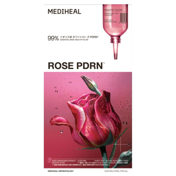 MEDIHEAL Rose PDRN Essential Mask Healthy Glow Set, 4 Sheets