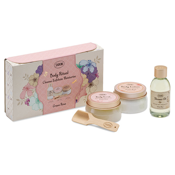 SABON Body Ritual Kit Green Rose 2025, 100ml, 200g, 140ml