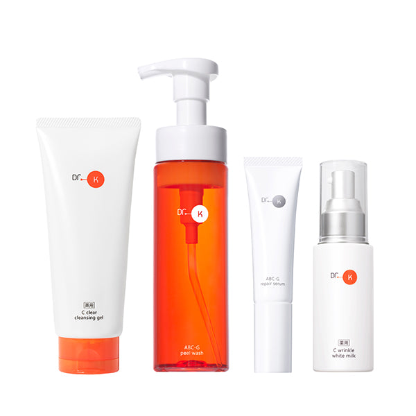 Dr. K Cleansing, Foaming Wash, Retinol Serum & Milk Set, 150g + 200ml + 25ml + 70ml (Limited Edition)