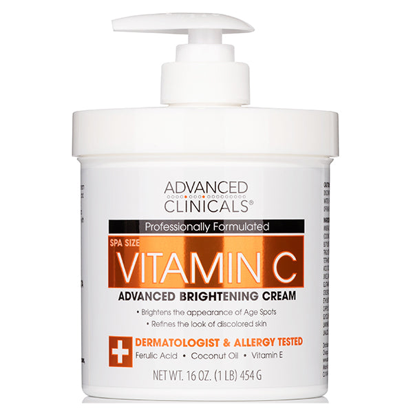 Advanced Clinicals Vitamin C Brightening Body Cream, 454g