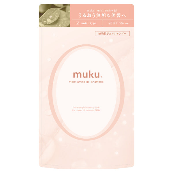 muku+ Moist Amino Gel Shampoo Refill, 345ml