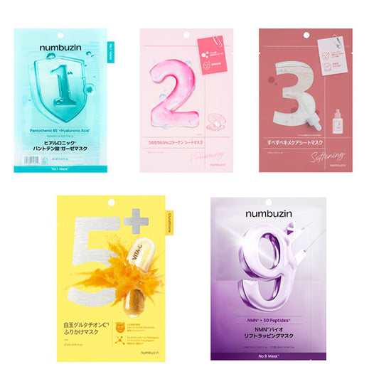 Numbuzin Sheet Mask 5 Assorted Set