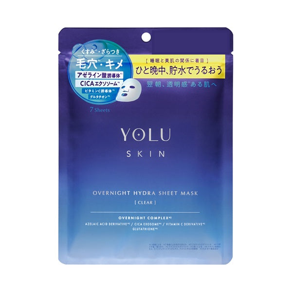 YOLU Skin Overnight Hydra Sheet Mask Clear, 7ml