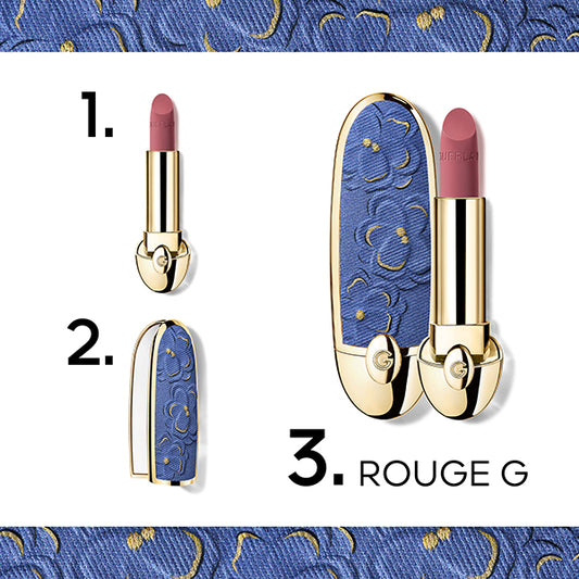 GUERLAIN Rouge G Case (Denim Flora)