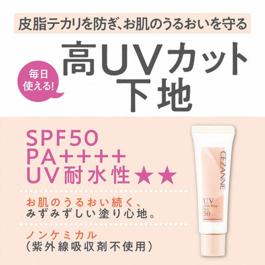 CEZANNE Oil-Control Primer 50 SPF50 (Natural Beige), 25g