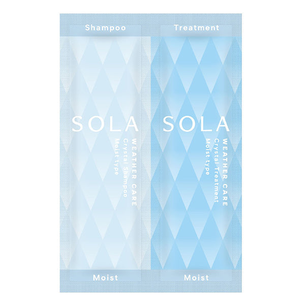 SOLA WEATHER CARE Crystal Moist Shampoo & Hair Treatment Trial Set (Pure Rose Sunny), 10ml, 10g