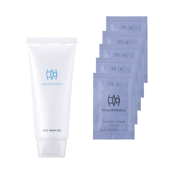 HIKARIMIRAI Wash Gel with Samples Set, 150g + 3g x 5