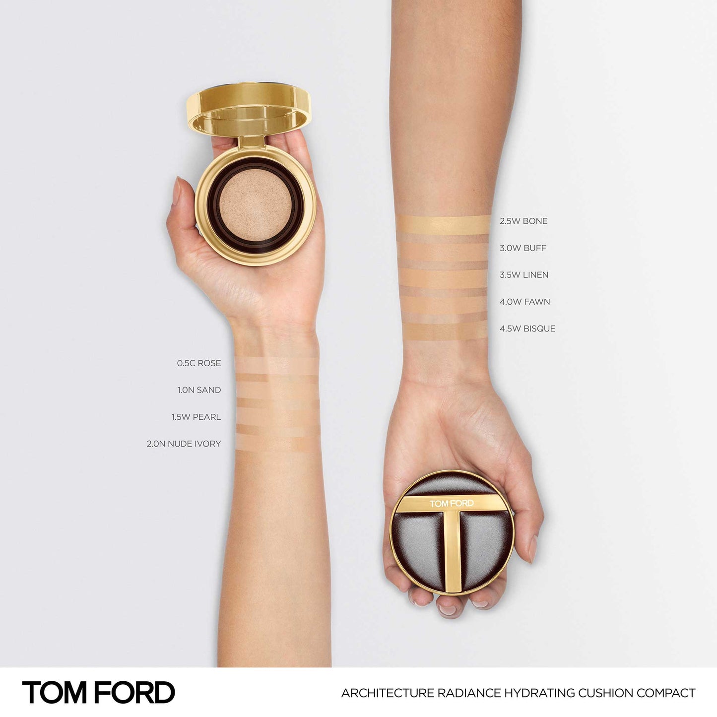 Tom Ford Beauty Architecture Radiance Hydrating Cushion Foundation Refill SPF50 (0.4 Rose), 12g