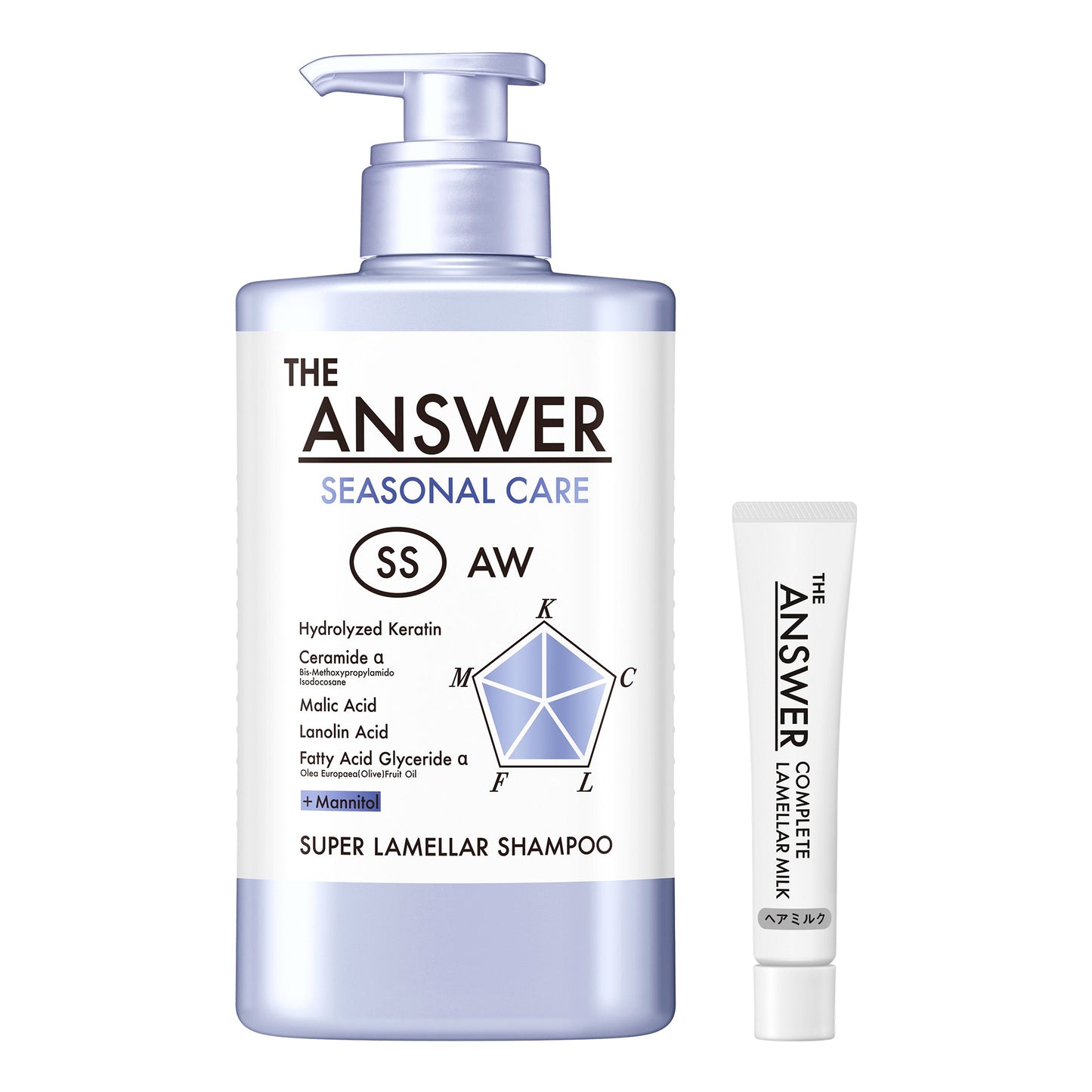 THE ANSWER Seasonal Care Super Lamellar Shampoo Pump Set, 400ml