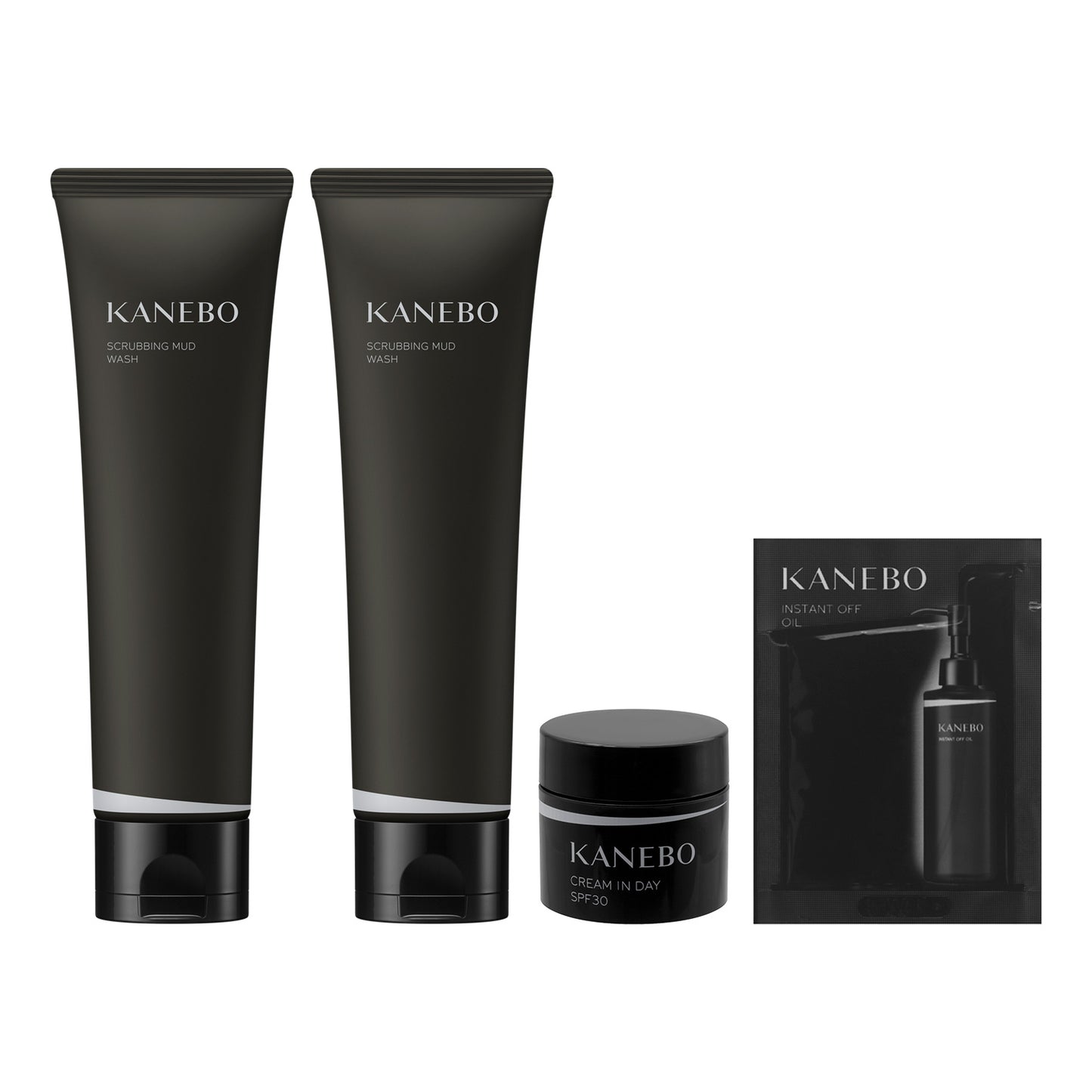 KANEBO Scrubbing Mud Wash Duo Set, 130g (Fruity Floral)