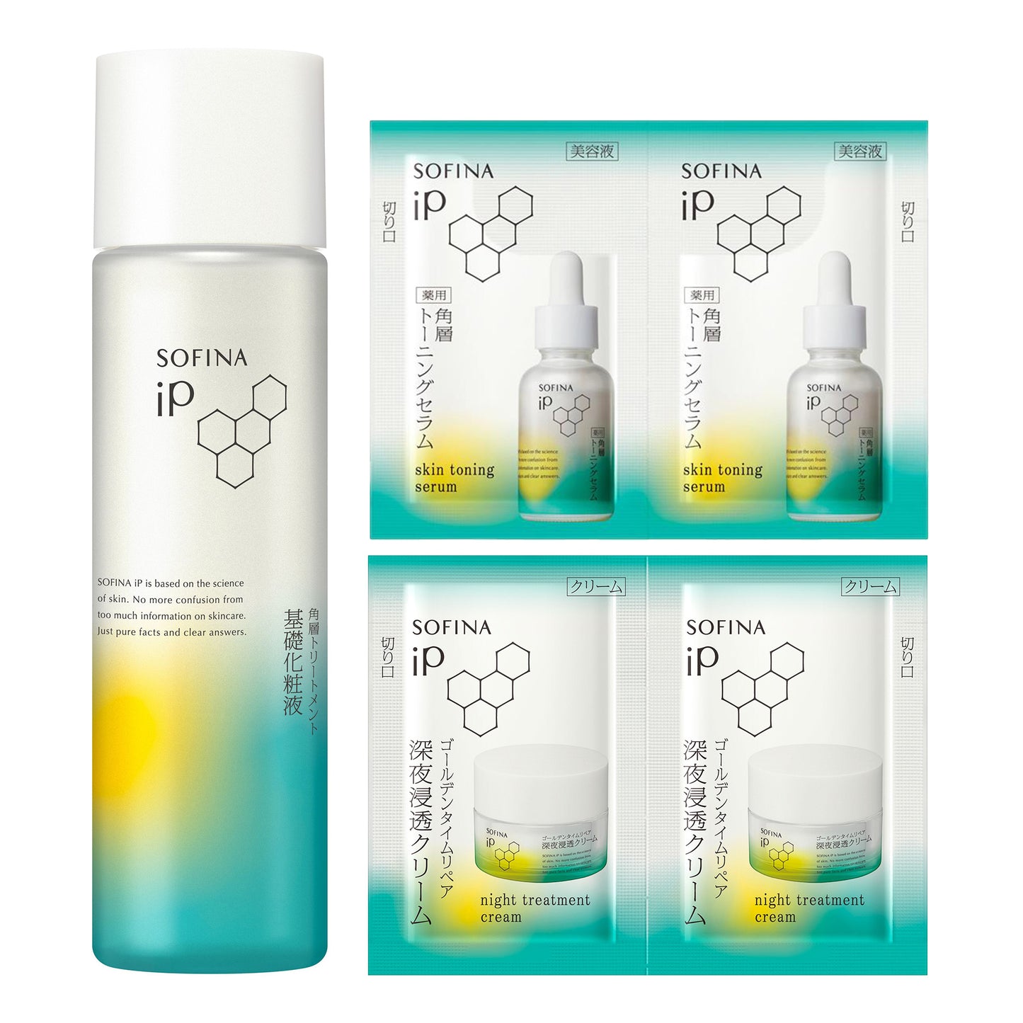 SOFINA iP Stratum Corneum Treatment Lotion Set, 160ml