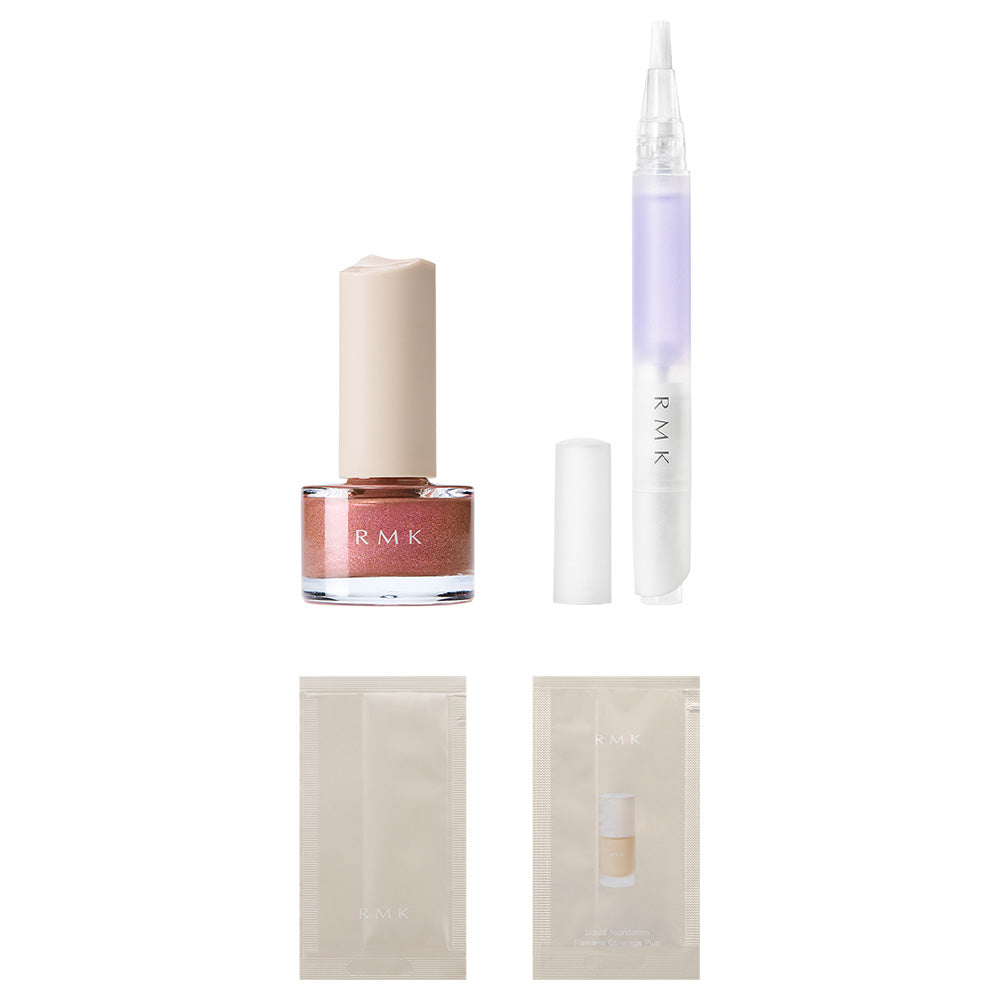 RMK Shine Lash Nail Color 14 Special Set (14 Hologram Rose)