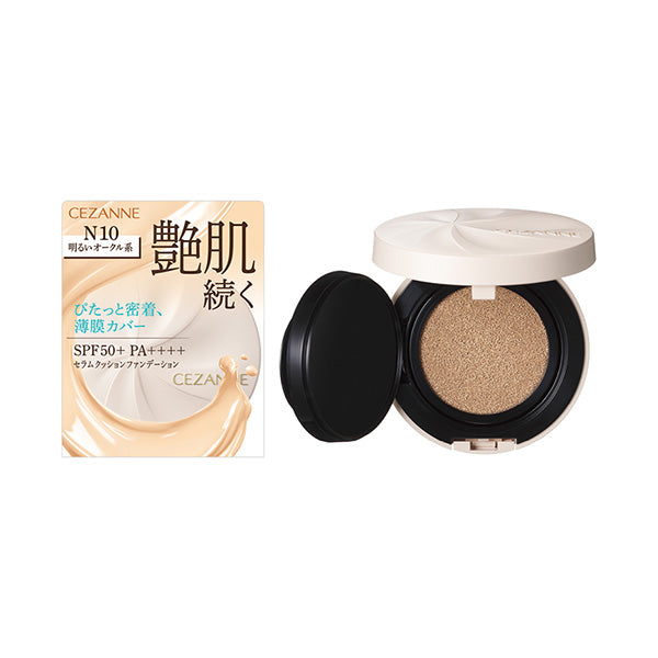 CEZANNE Serum Cushion Foundation SPF50+ PA++++ (N10 Light Ochre)
