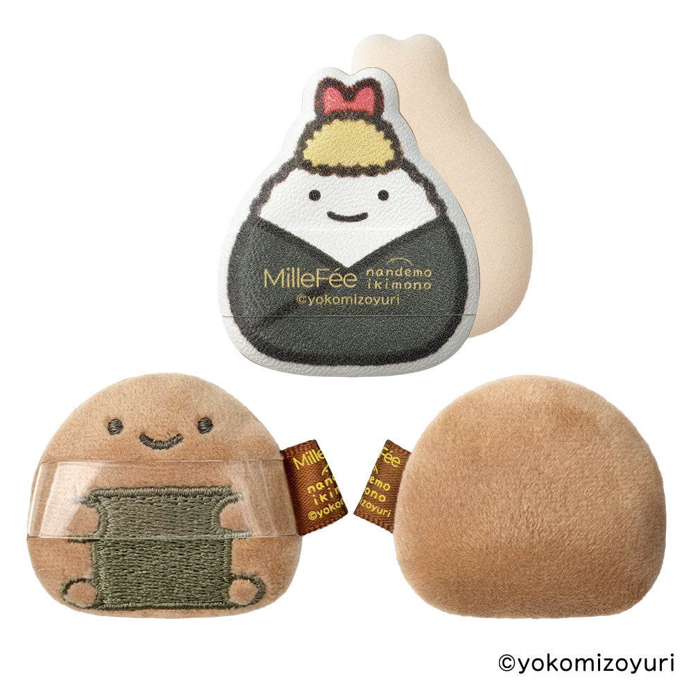 MilleFee Nandemo Ikimono Finger Puff Limited Edition (Tenmusu & Yaki Onigiri), 2 pieces