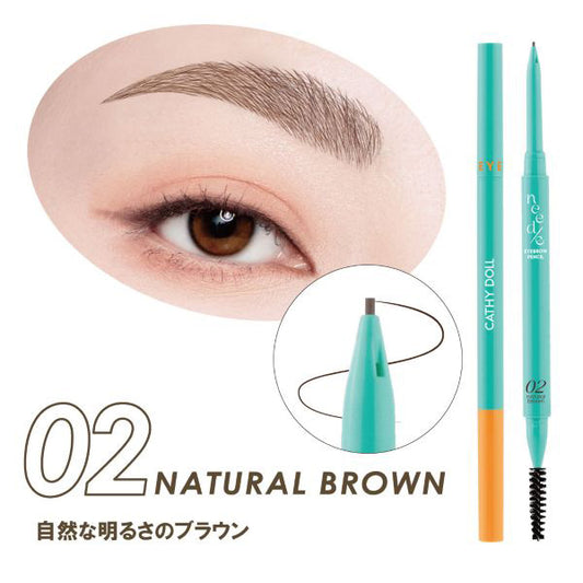 CathyDoll Needle Eyebrow Pencil (02 NATURAL BROWN)