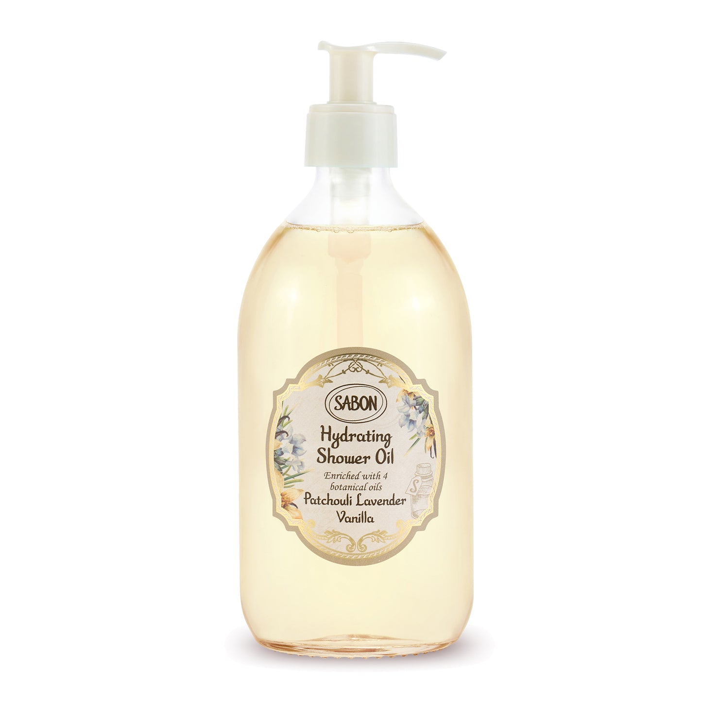 SABON Hydrating Shower Oil (Patchouli Lavender Vanilla), 500ml