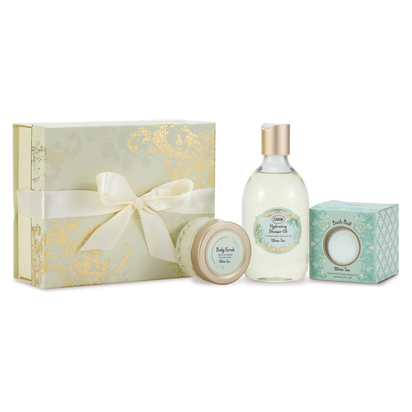 SABON Sweet Bath Time Kit (White Tea), 300ml, 1 piece, 60g