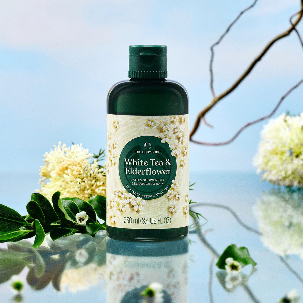 THE BODY SHOP Bath & Shower Gel (White Tea & Elderflower), 250ml