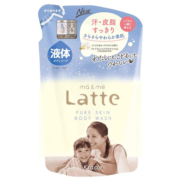 ma&me Latte Pure Skin Body Wash Refill, 360ml
