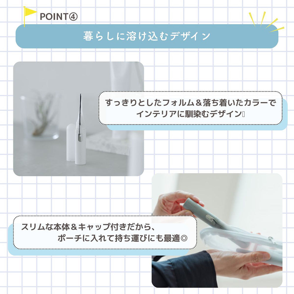 FLOSSMO Pen-Style Roll Floss (White), 30m