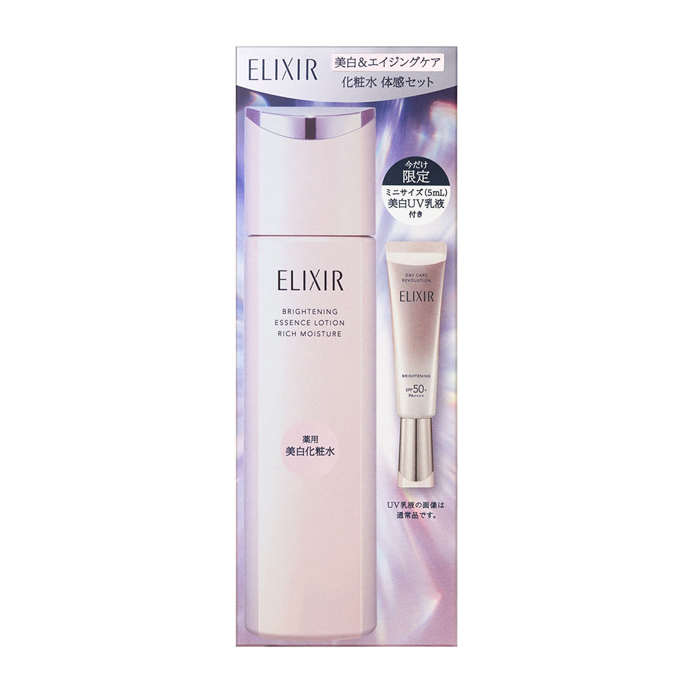 ELIXIR White Brightening & Aging Care Lotion Experience Set aD ca Moist, 170ml + 5ml