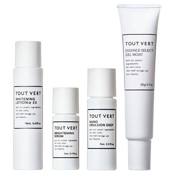 Tout Vert Whitening Trial Set, 18ml + 5ml + 9ml + 20g