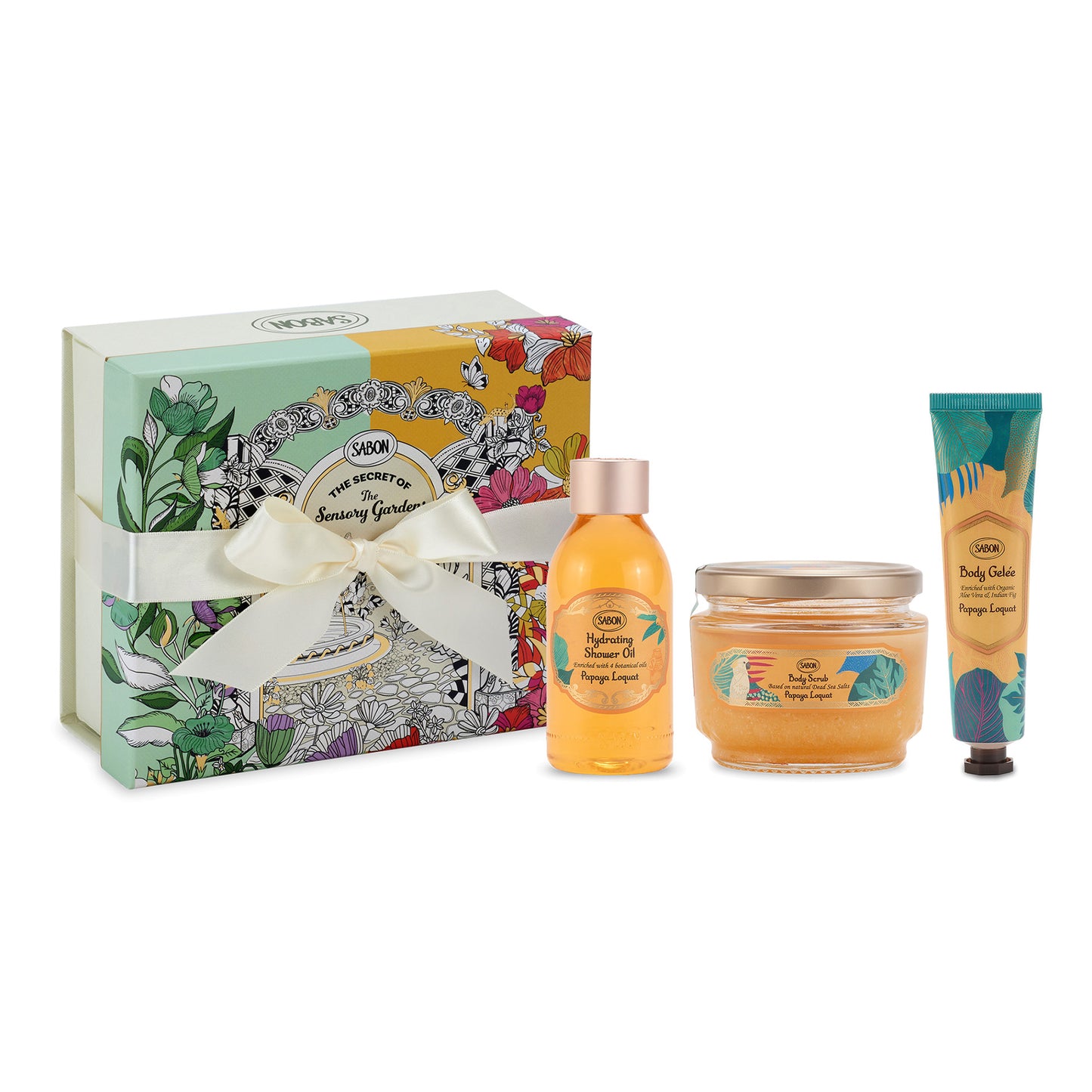 SABON Scrub Kit (Papaya Loco), 100ml, 320g, 30ml