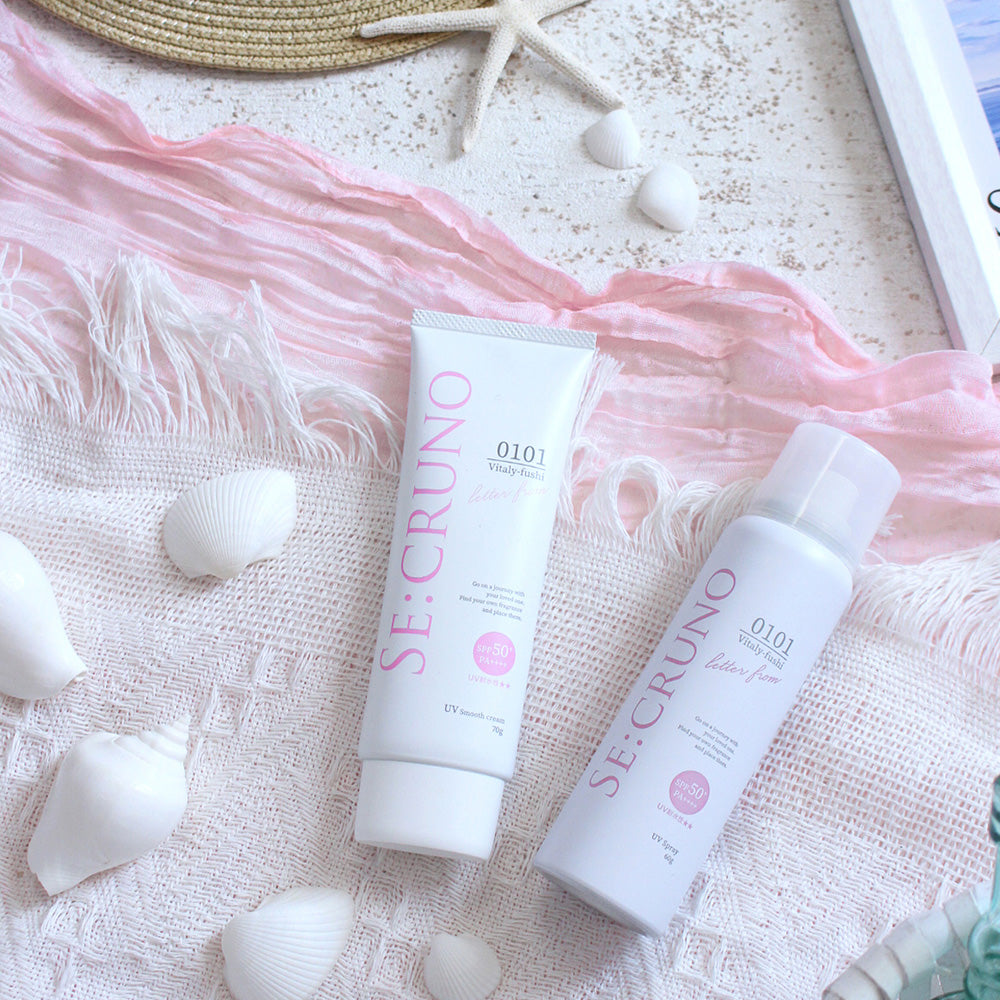 SE:CRUNO UV Gift Set 0101 Smooth Cream & UV Spray (White Lily & Savon), 70g + 60g