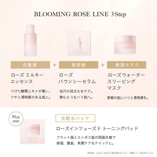 FEMMUE Blooming Rose Night Treatment Kit, 50g, 30ml, 1ml ×5, 2 Sheets