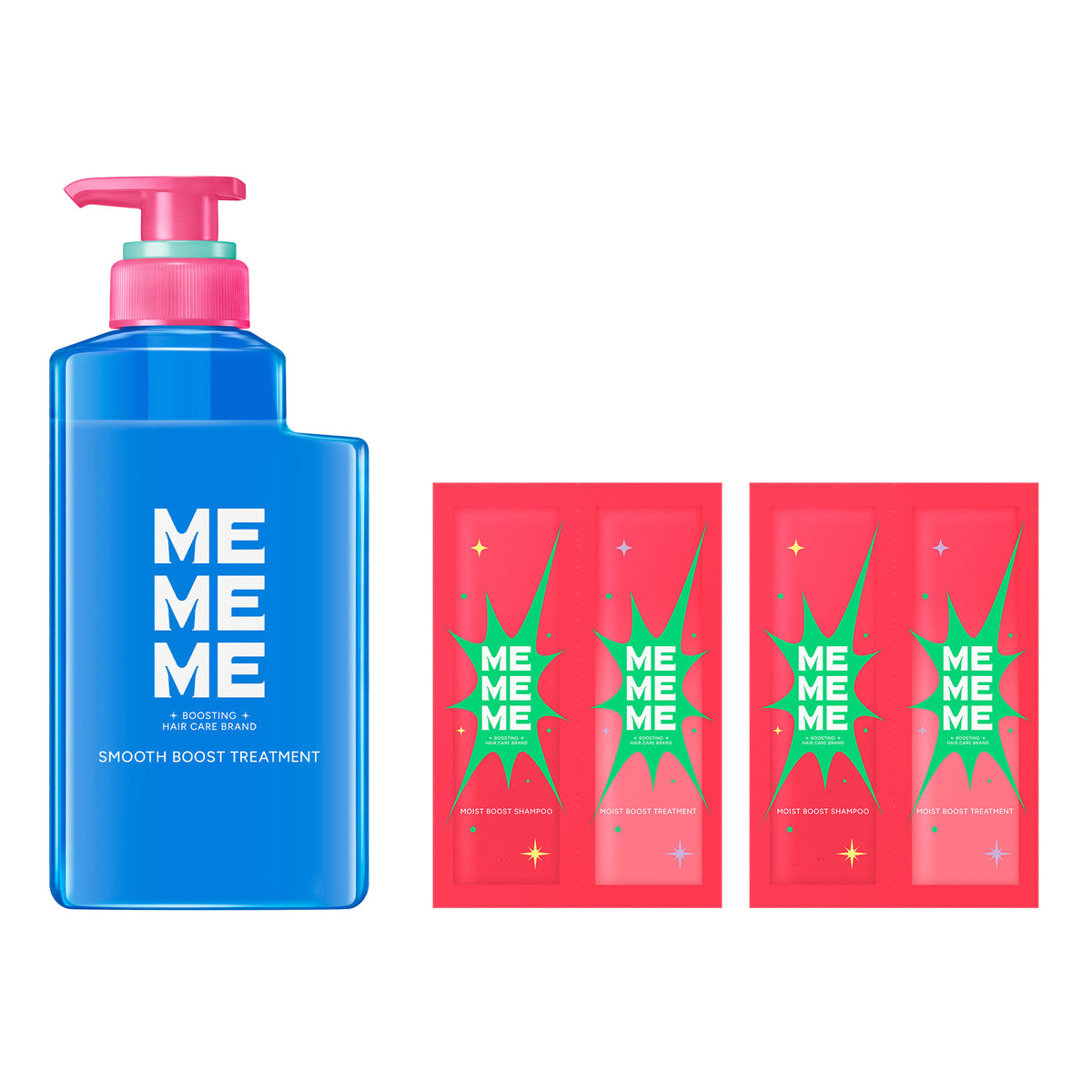 MEMEME Smooth Boost Treatment Pump Set, 400ml, 10ml x 2
