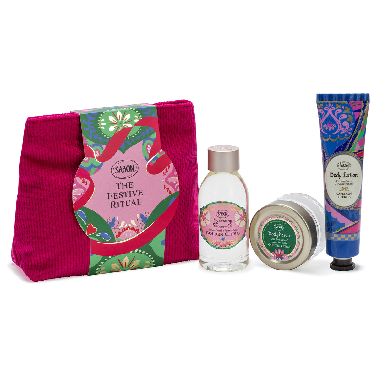 SABON Treasure Gift (Golden Citrus), 100ml, 60g, 50ml