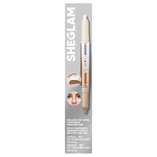 SHEGLAM Fine Line 2-in-1 Nose Contour & Highlight Pen (Buff)