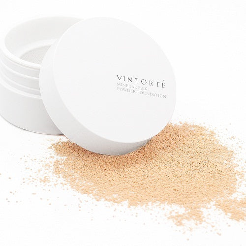 VINTORTE Mineral Silk Powder Foundation (Light Beige), 6g