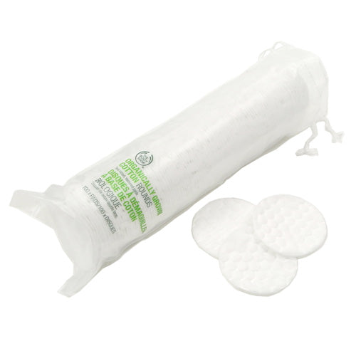 THE BODY SHOP Organic Cotton Pad Round, 100 Sheets (5.5cm Diameter)