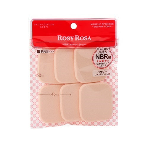 Rosy Rosa Makeup Sponge N Square L, 6P