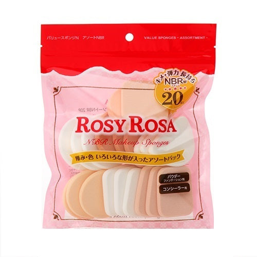 Rosy Rosa Value Sponge N Assorted NBR, 20P