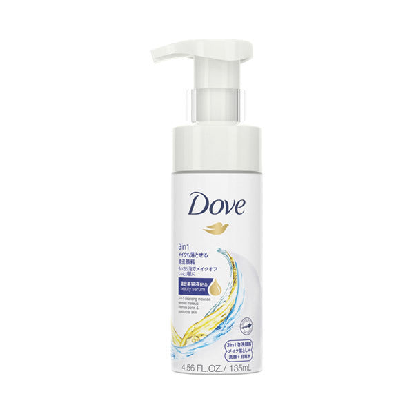 Dove 3-in-1 Makeup Removing Foaming Cleanser, 135ml