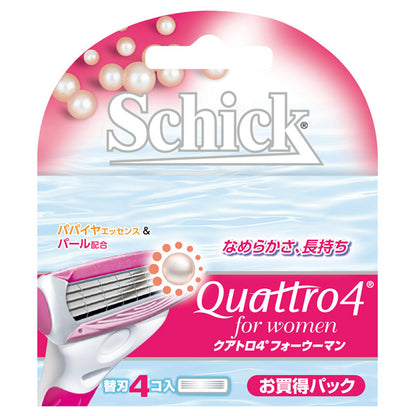 Schick Quattro 4 for Women Replacement Blades, 4 Pack