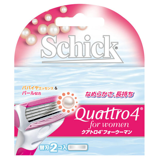 Schick Quattro 4 for Women Replacement Blades, 2 Pack