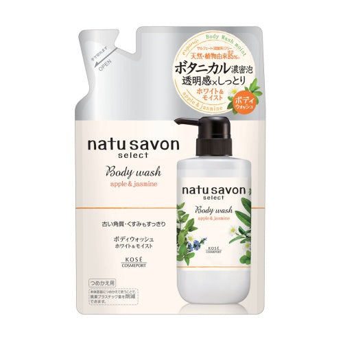 natu savon select White Body Wash Moist Refill, 360ml