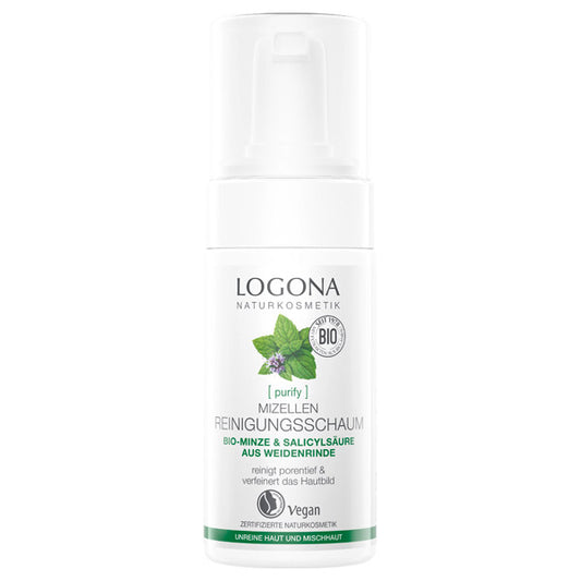 Logona Clarifying Cleansing Foam (Mint), 100ml