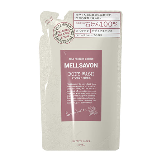 Mellsavon Body Wash Floral Herb Refill (Floral Herb), 380ml