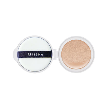 MISSHA M Cushion Foundation (Moisture), SPF50+ PA+++, Refill, No. 21 Light Skin Tone, 1 refill, 1 puff