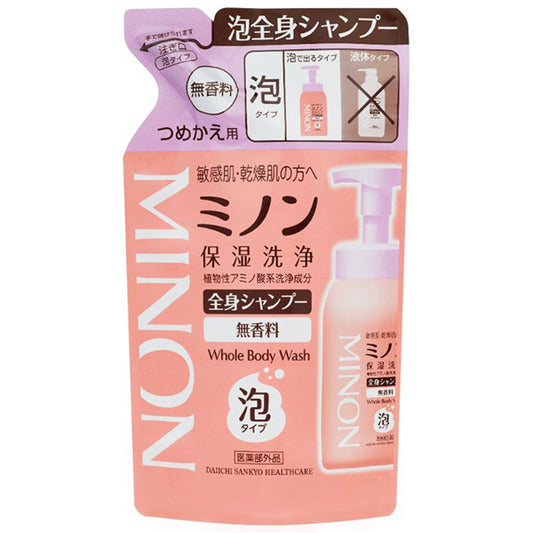 MINON All-Body Foaming Shampoo Refill, 400ml